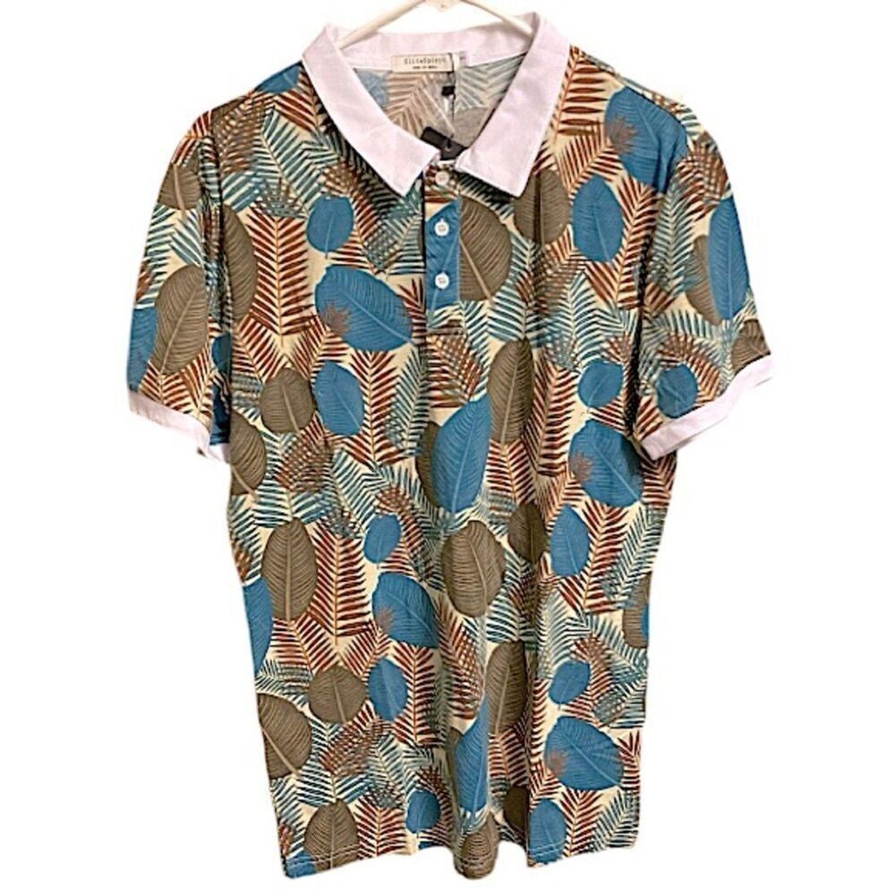 EliteSpirit New Polo Women’s Size Small Short Sleeve Floral Golf Shirt Boho